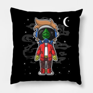 Hiphop Astronaut Ethereum Classic Crypto ETH Coin To The Moon Crypto Token Cryptocurrency Wallet Birthday Gift For Men Women Kids Pillow