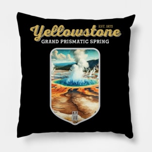 USA - NATIONAL PARK - YELLOWSTONE Grand Prismatic Spring - 9 Pillow