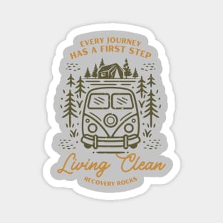 Living Clean Recovery Rocks Magnet