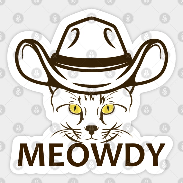 Meowdy - Funny Mashup Between Meow and Howdy Cat Meme Painting by