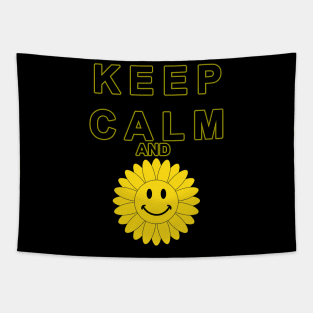 Keep Calm and Smile Tapestry