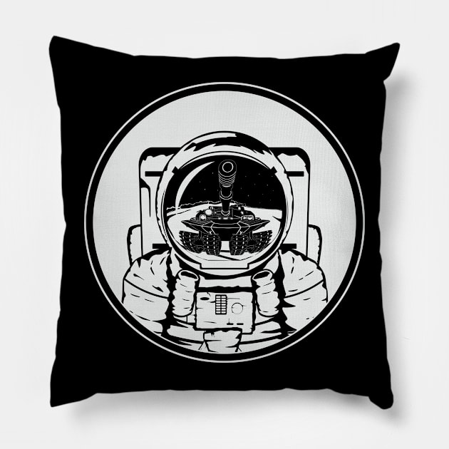 The astronaut met the tank Pillow by FAawRay