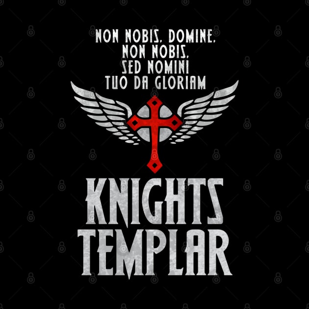 Knights Templar MOTTO insignia / The crusader / Cross and wings vintage style by Naumovski