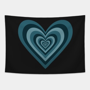 Blue Sapphire Expanding Hearts Tapestry