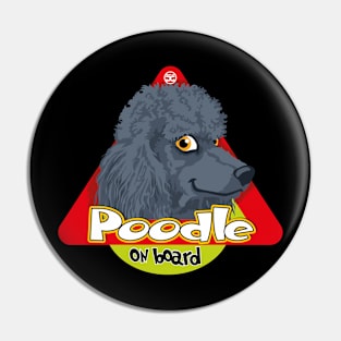 Giant Poodle on Board - Blue Pin