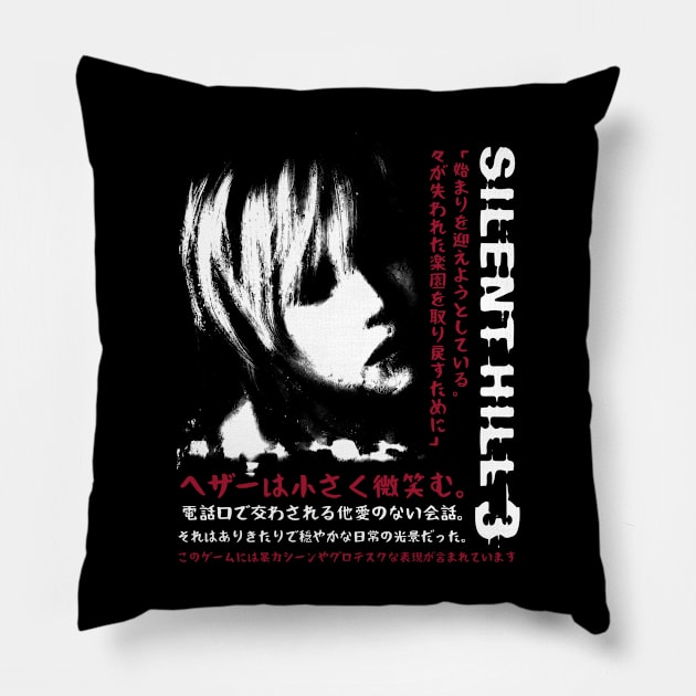 Heather Silent Hill 3 Pillow by jorgejebraws