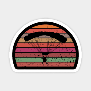 Base Jump - retro sunset design Magnet