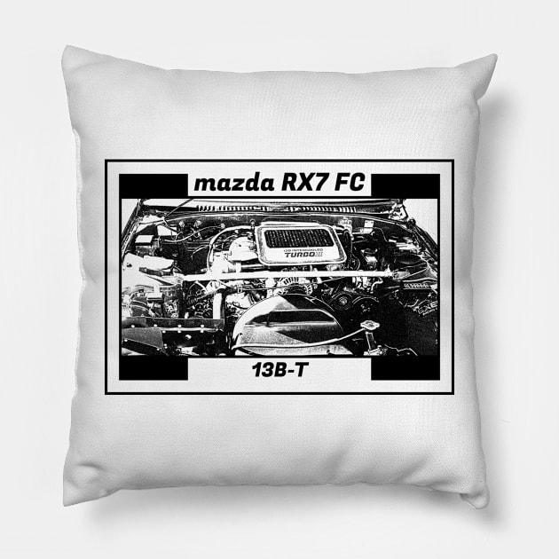 MAZDA RX-7 FC ENGINE Pillow by Cero