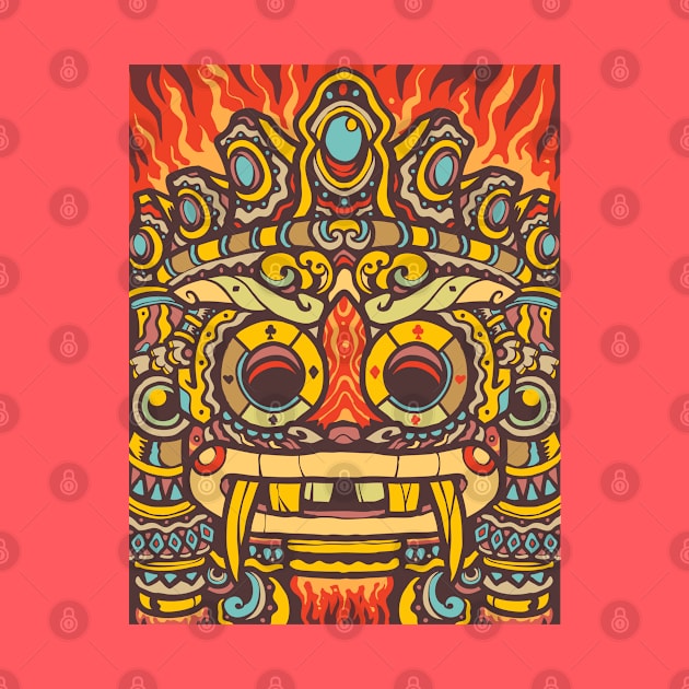 Aztec Warrior Grin by machmigo