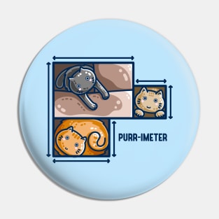 Purr-imeter Maths Cat Pun Pin