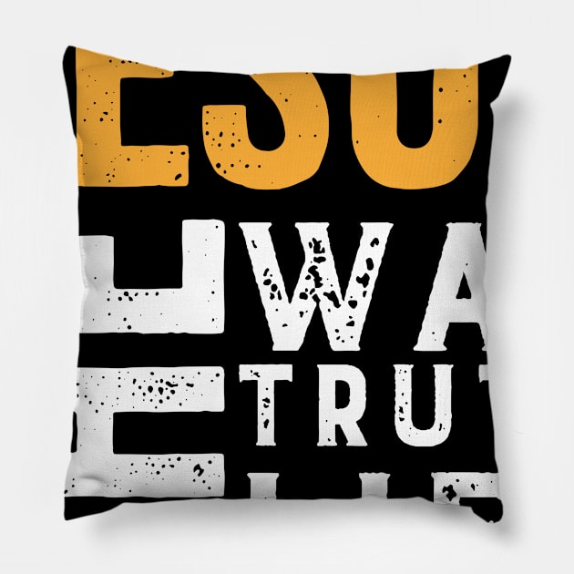 Jesus The Way The Truth The Life Pillow by c1337s