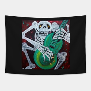 Skeleton Guitarist Tapestry