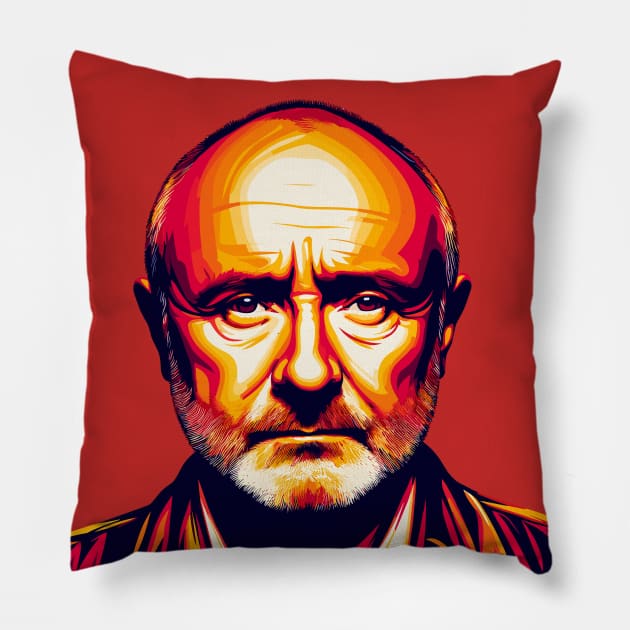 Phil Collins 4 Pillow by dolanjaran