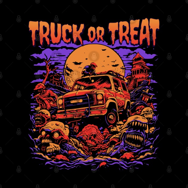 Truck or Treat Halloween Off-Roading Nightmare by Contentarama