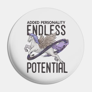 ADHD awareness unicorn with infinity symbol gift Pin