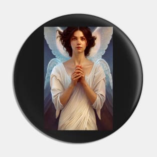 Beautiful Praying Angel Boy Ethereal Fantasy Art Pin