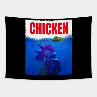 Fluffy Feathered Friends Chicken Dreams, Urban Poultry Tee Extravaganza Tapestry