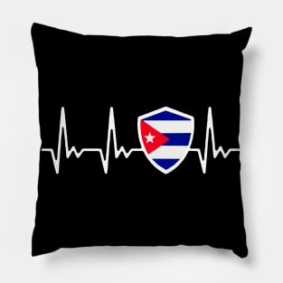 Cuba Heartbeat Proud Cuban Flag Pillow