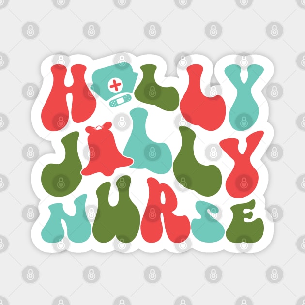 Holly Jolly Nurse Magnet by MZeeDesigns