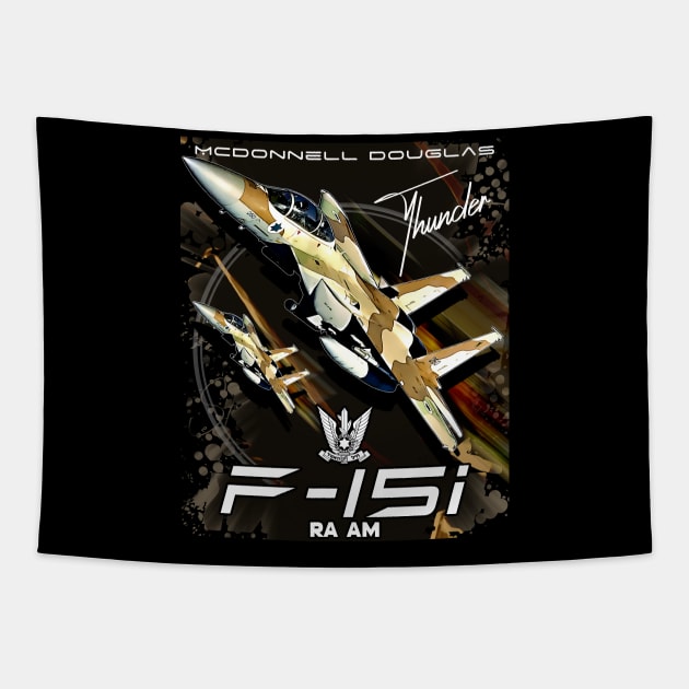 F15 IAF Israeli Air Force Fighter Jet Tapestry by aeroloversclothing