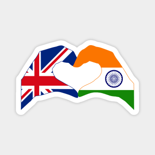 We Heart UK & India Patriot Flag Series Magnet