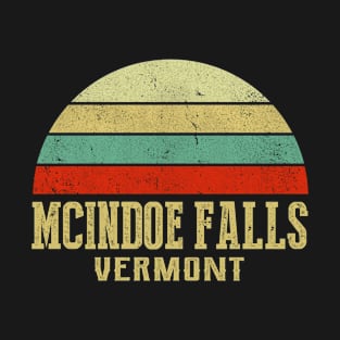 MCINDOE FALLS VERMONT Vintage Retro Sunset T-Shirt