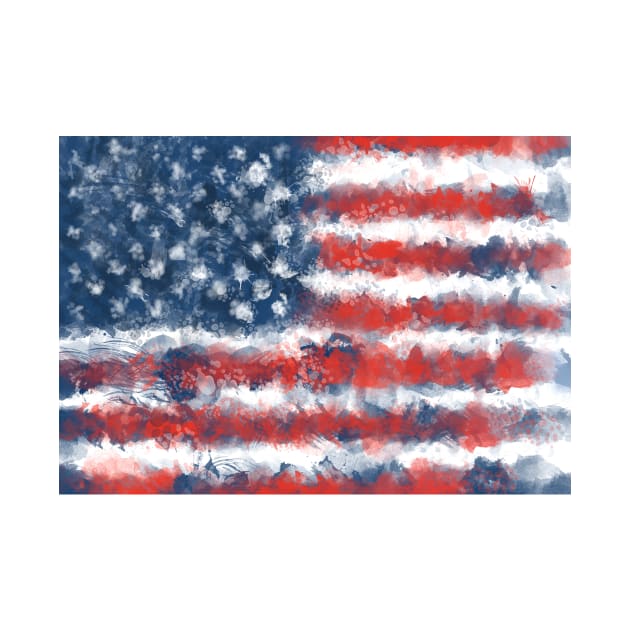 usa flag by BekimART