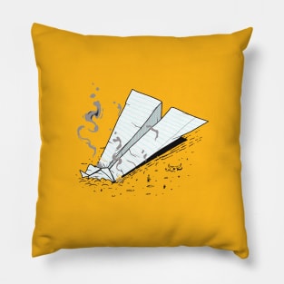 Paper plane crash Pillow