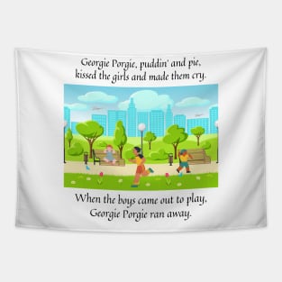 Georgie Porgie pudding and pie nursery rhyme Tapestry