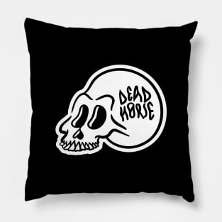 Dead Horse Brand Skull Pillow