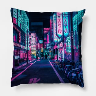 Tokyo - A Neon Wonderland Pillow