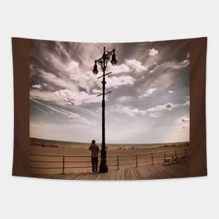 Coney Island Boardwalk Beach Brooklyn NYC Tapestry