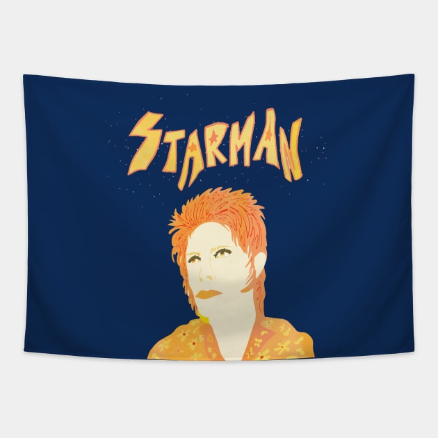 psychedelic retro bowie Tapestry by Good Noodle Thrift Co.