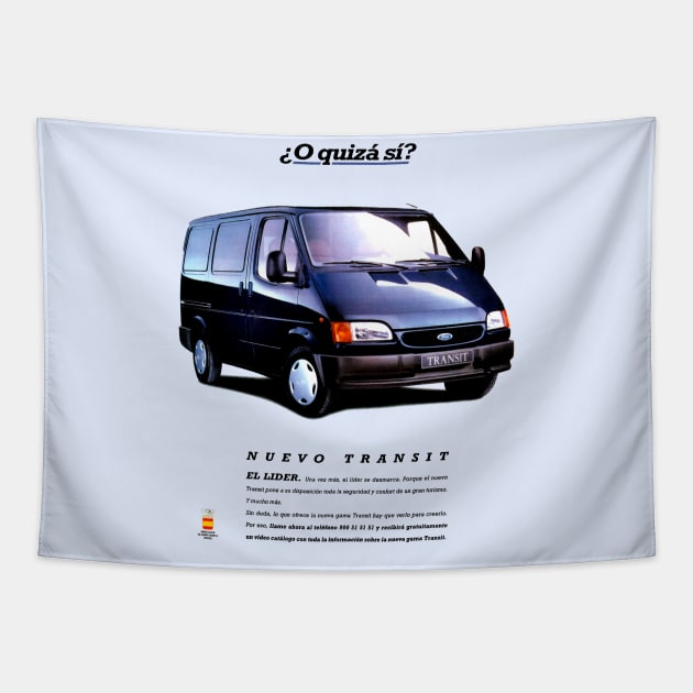 FORD TRANSIT - Spanish advert Tapestry by Throwback Motors