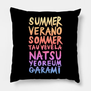 Summer Multi-Language Pillow