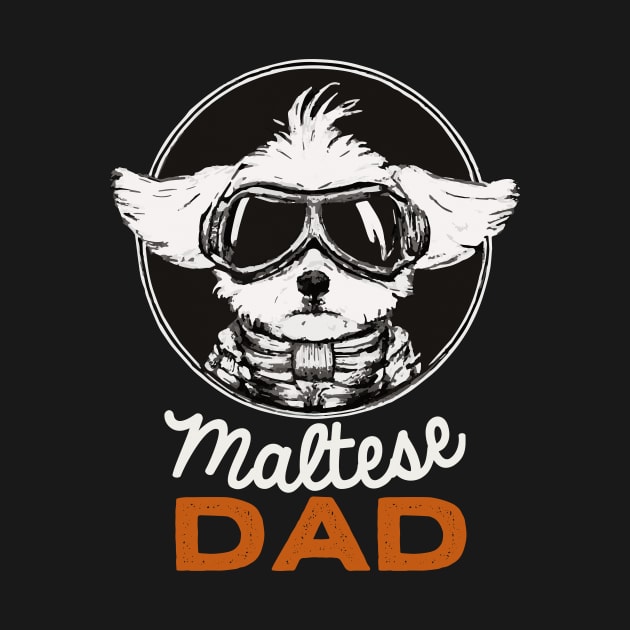 Maltese Dad Vintage Dog Owner Retro Dog Father by BetterManufaktur