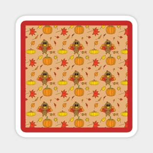 Thanksgiving Turkey Pattern Magnet