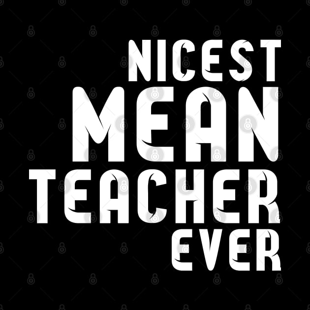 Nicest Mean Teacher Ever - Best teacher ever T-Shirt by soufibyshop