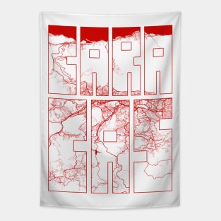 Caracas, Venezuela City Map Typography - Oriental Tapestry