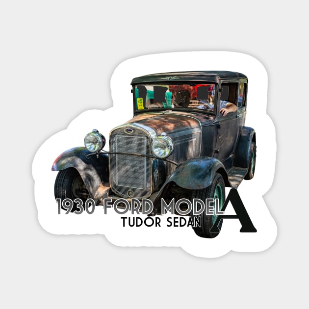 1930 Ford Model A Tudor Sedan Magnet by Gestalt Imagery