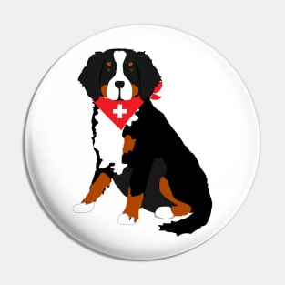 Bernese Mountain Dog Swiss Cross Pin