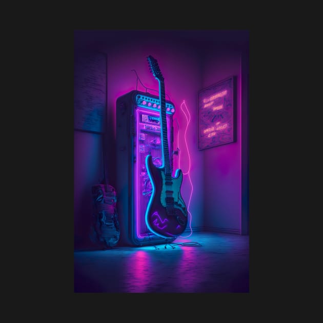 Cool Guitar Cyber Future Style by KoolArtDistrict