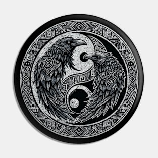 Jing Jang Nordic Raven Pin