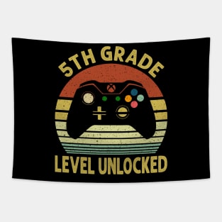 5th Grade Level Unlocked First Day of School Video Gamer Tapestry