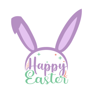 Happy Easter Colorful Ears Easter Bunny T-Shirt