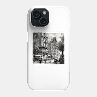 Parisian Streets Sketch Phone Case