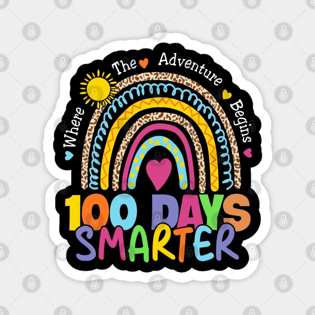 Rainbow 100 days smarter kindergarten pre k 1st grade Magnet by Sandra Holloman