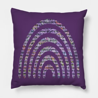 Graffiti Wall Rainbow Pillow