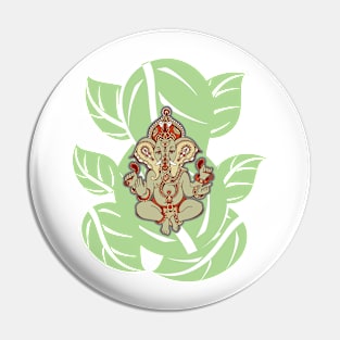 Ganesha Hindu God Worshipping Design Pin