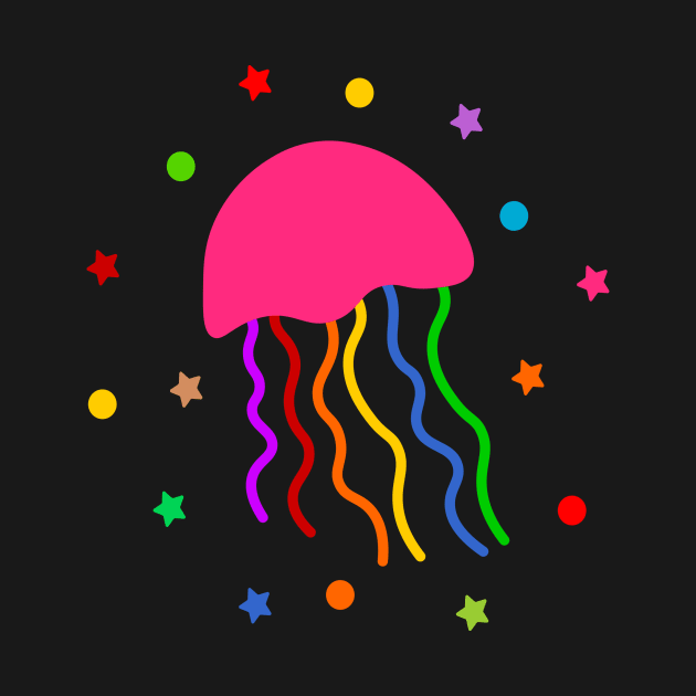 Colorful magic jellyfish by Baobabprintstore